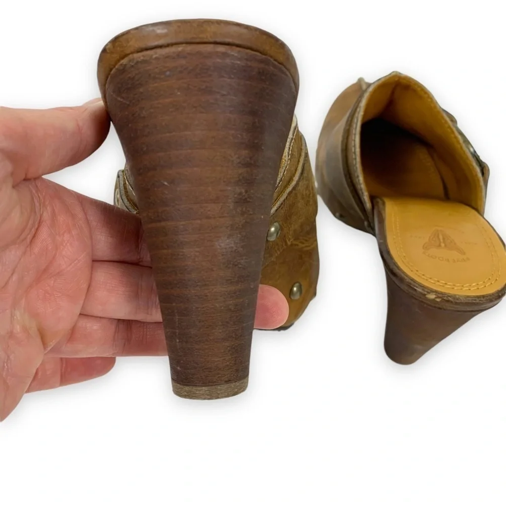 Frye Reese Ring Mule Brown Leather Size 6.5 - Picture 7 of 15
